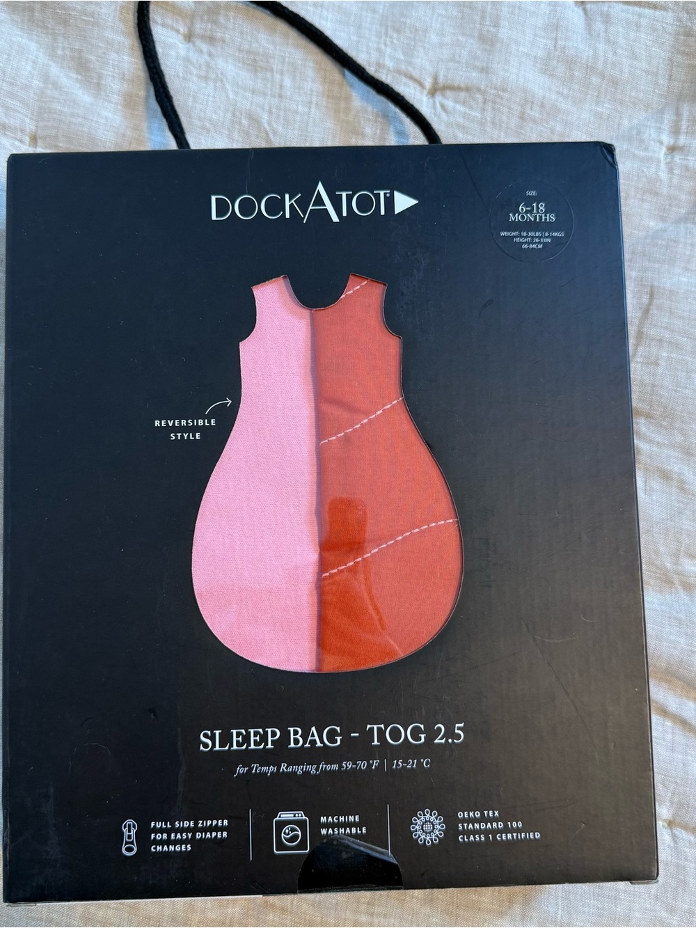 Dock-a-tot Sleep Sack 6-18 months 2.5TOG